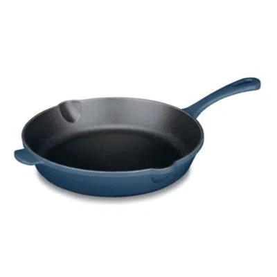 Cuisinart 10 In. Cast Iron Frying Pan In Provencal Blue