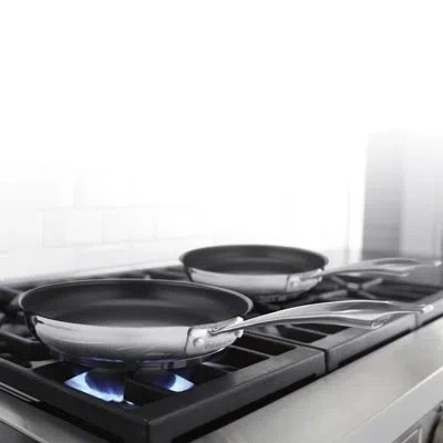Cuisinart 10 In. Non Stick Stainless Steel 2 Piece Skillet Set