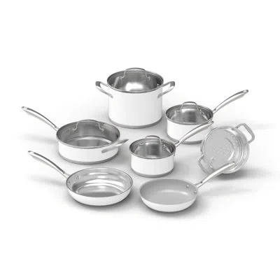 Cuisinart 11pc Matte White Set In Silver;white