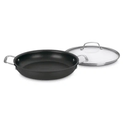 Cuisinart 12" Non-stick Frying Pan With Lid In Silver;black