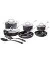Cuisinart 12pc Ceramic Cookware Set In Black