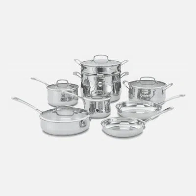 Cuisinart 13 Piece Contour Stainless Steel Cookware Set In Silver