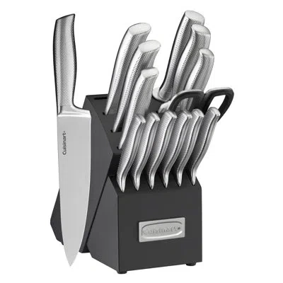 Cuisinart 15 Piece German Stainless Steel Hollow Handle Knife Block Set In Black;stainless Steel