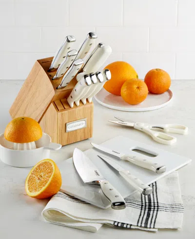 Cuisinart 15-piece Triple Riveted Cutlery Set In White