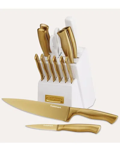 Cuisinart 15pc Knives & Cutlery Block Set In Gold