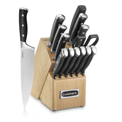 Cuisinart 15-pc Stainless Steel Knife Block Set In Black
