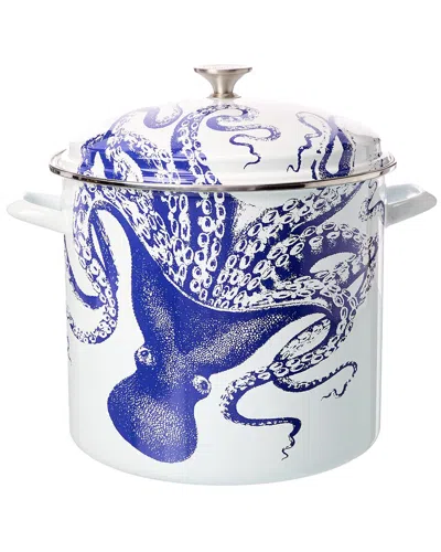 Cuisinart 16qt Enameled Stockpot In Blue