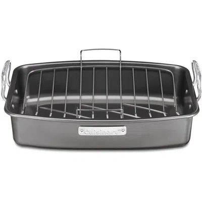 Cuisinart 17 Inch Non Stick Roasting Pan With V Rack In Black