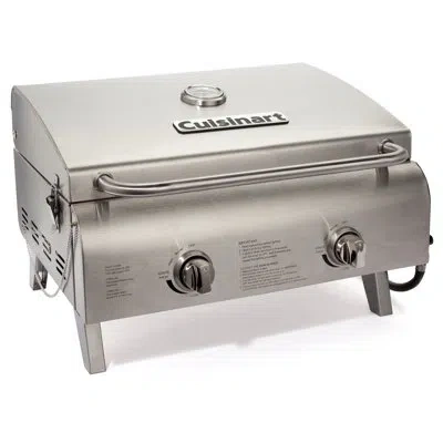 Cuisinart 1-burner Chef's Style Stainless Table Top Gas Grill In Silver