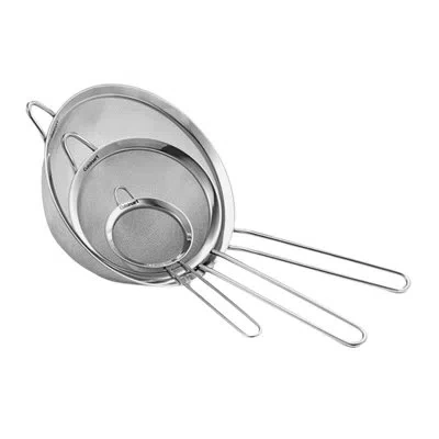 Cuisinart 3 Piece Stainless Steel Mesh Strainer Set For For Sifting, Straining And Draining Vegetables, Pastas
