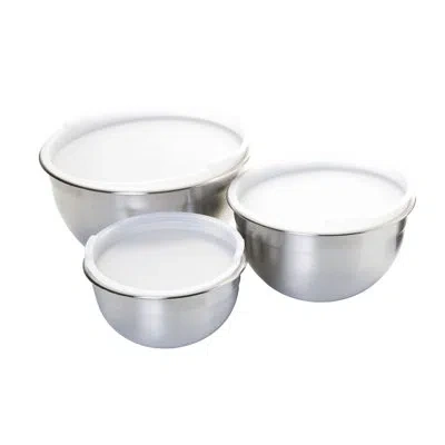 Cuisinart 3 Piece Stainless Steel Mixing Bowl Set In Silver