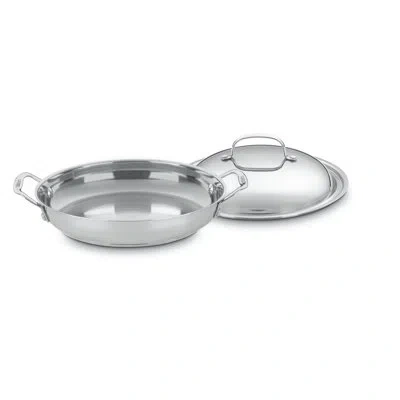 Cuisinart 3 Qt. Stainless Steel Saute Pan With Lid In Silver