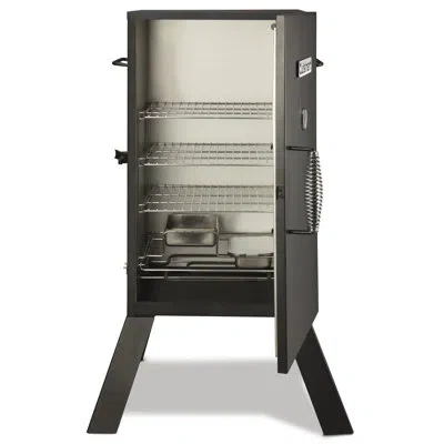 Cuisinart 30" Electric Smoker, 3 Adjustable Racks, Large Capacity Bbq Meat Smoker, Water & Wood Trays For Smok In Black