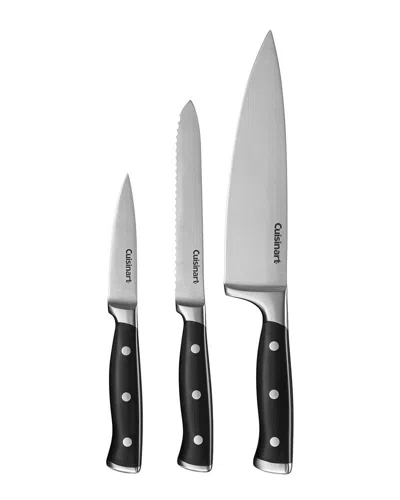 Cuisinart Triple Rivet Collection 3pc Knife Set In Black