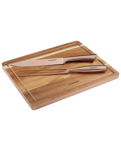 Cuisinart 3pc Rose Gold Carving Set In Brown