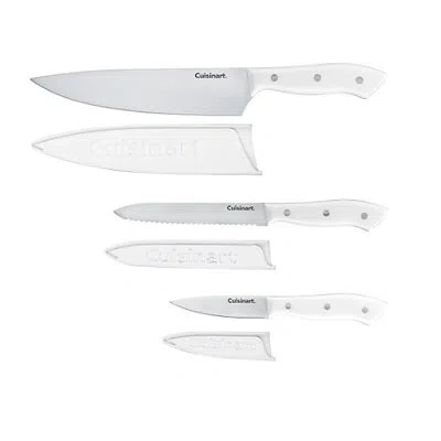 Cuisinart 3-piece Triple-rivet Knife Set In White