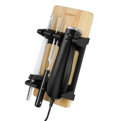 Cuisinart 4 Piece Electric Knife Set With Cutting Board In Black