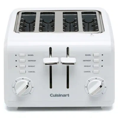 Cuisinart 4 Slice Compact Plastic Toaster In White