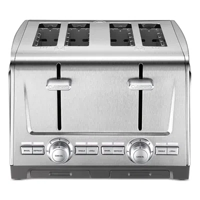 Cuisinart 4 Slice Xl Slot Stainless Steel Toaster In Silver