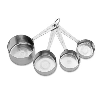 Cuisinart 4-pieces Stainless Steel Measuring Cup Set In Silver