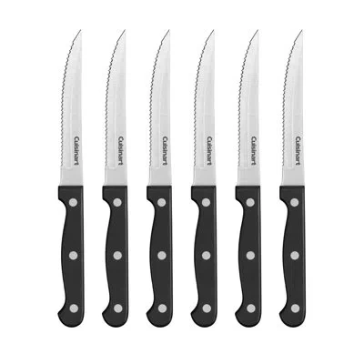 Cuisinart 6 Piece Steak Knife Set In Black