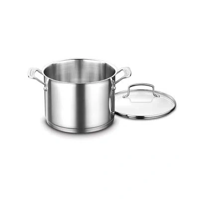 Cuisinart 6 Qt. Stainless Steel Stock Pot With Lid In Silver