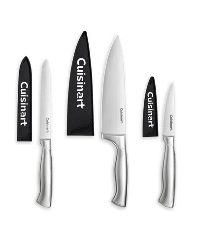 Cuisinart 6-piece Stainless-steel Knife & Cover Set In Silver