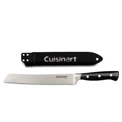 Cuisinart 8" Bread Knife, Stainless Steel, Triple Rivet, Black