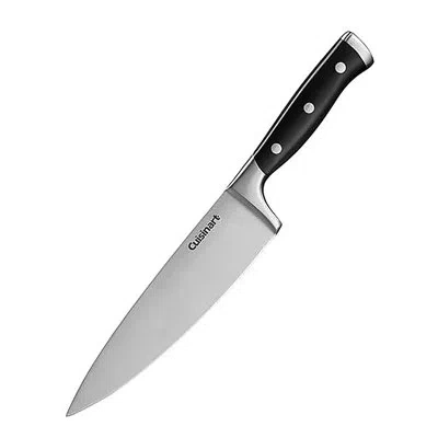 Cuisinart 8" Triple Rivet Professional Chef Knife With Blade Guard In Black