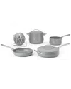 Cuisinart Culinary Collection 8-pc. Nonstick Ceramic Cookware Set In Gray