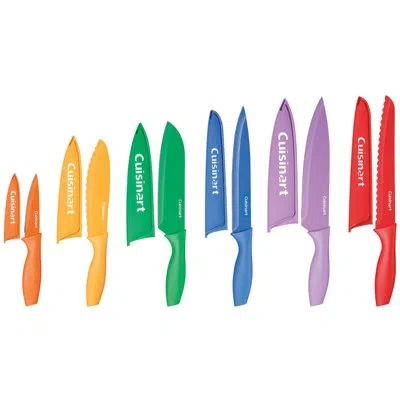 Cuisinart Advantage 12 Piece Color Knife Set In Blue;green;purple