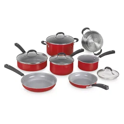 Cuisinart Advantage Ceramica Xt 11-pc. Cookware Set In Red