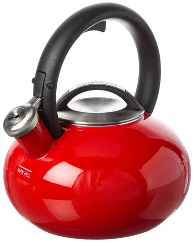 Cuisinart Aura Enamel-on-steel Teakettle In Red