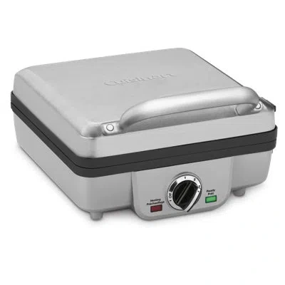 Cuisinart Belgian Waffle Maker With Pancake Plate, Non-stick Removable Plates, Silver (waf-350c)