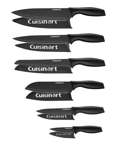Cuisinart Ceramic Coated 12-piece Cutlery Knife Set In Black