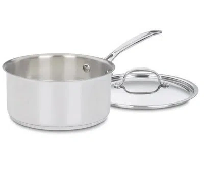 Cuisinart Chef's Classic 3 Quart Stainless Steel Saucepan With Cover In Gray
