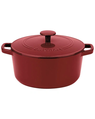 Cuisinart Chef's Classicª 5qt Enameled Cast Iron Round Casserole With Cover In Burgundy