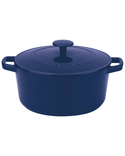 Cuisinart Chef's Classic 5qt Enameled Cast Iron Round Covered Casserole In Blue