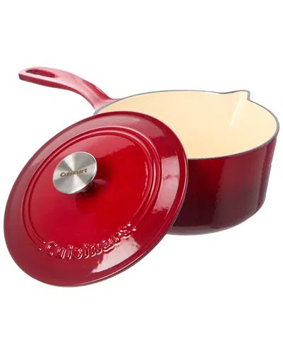 Cuisinart Chef's Classic Enameled Cast Iron 2qt Saucepan In Red