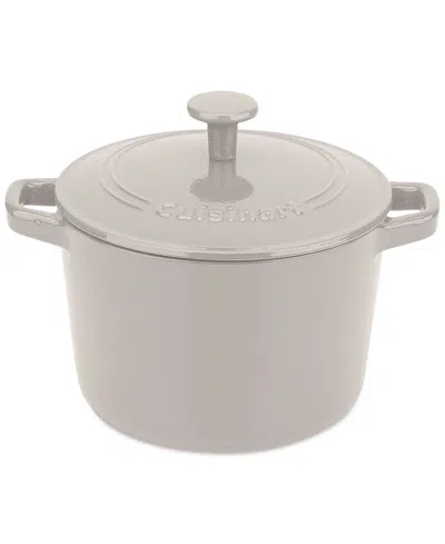 Cuisinart Chef's Classic Enameled Cast Iron 3- Qt. Round Covered Casserole In Linen