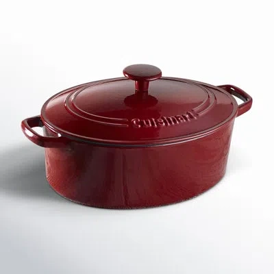 Cuisinart Chef's Classic Enameled Cast Iron 5.5 Quart Dutch Oven In Cardil Red