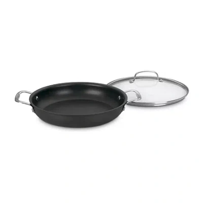 Cuisinart Chef's Classic Hard Anodized 12" Everyday Pan With Lid In Black