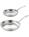 CUISINART CUISINART CHEF'S CLASSIC INDUCTION STAINLESS STEEL 2PC SKILLET SET