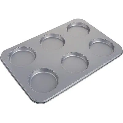 Cuisinart Chef's Classic Non-stick 6-cup Muffin Pan (amb-6mtpc) In Silver