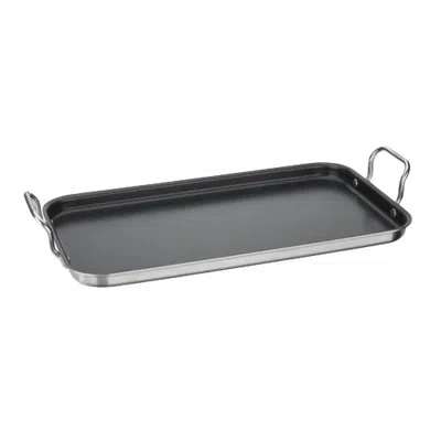 Cuisinart Chef's Classic Non-stick Hard Anodized 13" X 20" Double Burner Griddle In Stainless Steel