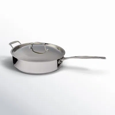 Cuisinart Chef's Classic Stainless Steel Sauté Pan With Helper Handle & Cover In Silver;clear