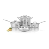 Cuisinart Chef's Stainless Steel 7-pc. Cookware Set In Silver