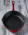 Cuisinart Chefs Classic Enameled Cast Iron 10" Skillet In Caridinal Red