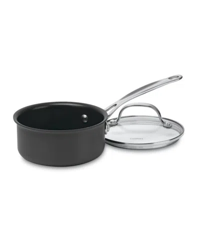 Cuisinart Chefs Classic Hard Anodized 1-qt. Saucepan W/ Cover In Black