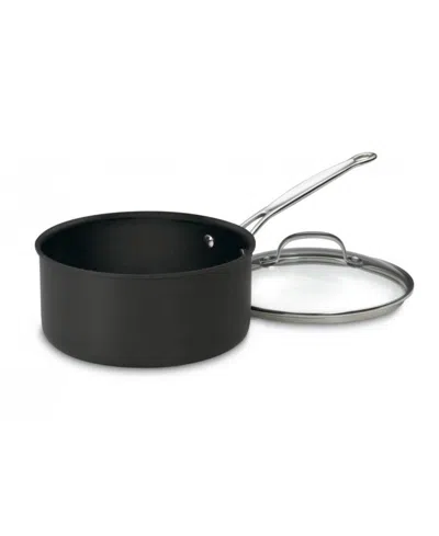 Cuisinart Chefs Classic Hard Anodized 4-qt. Saucepan W/ Cover In Black